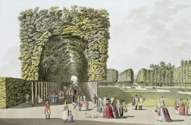 Teil des Gartens im Ausgarten, Wien, aus 